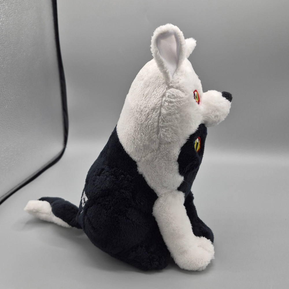 Meow Wolf Surrealist Three Eyed Wolf Cat Hybrid Plush Black White Art Toy 2022 - Picture 2 of 7
